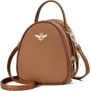 Women Brown Imported Faux Leather Stylish Small Crossbody Messenger Bags